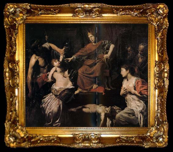 framed  VALENTIN DE BOULOGNE Le jugement de Salomon, ta009-2